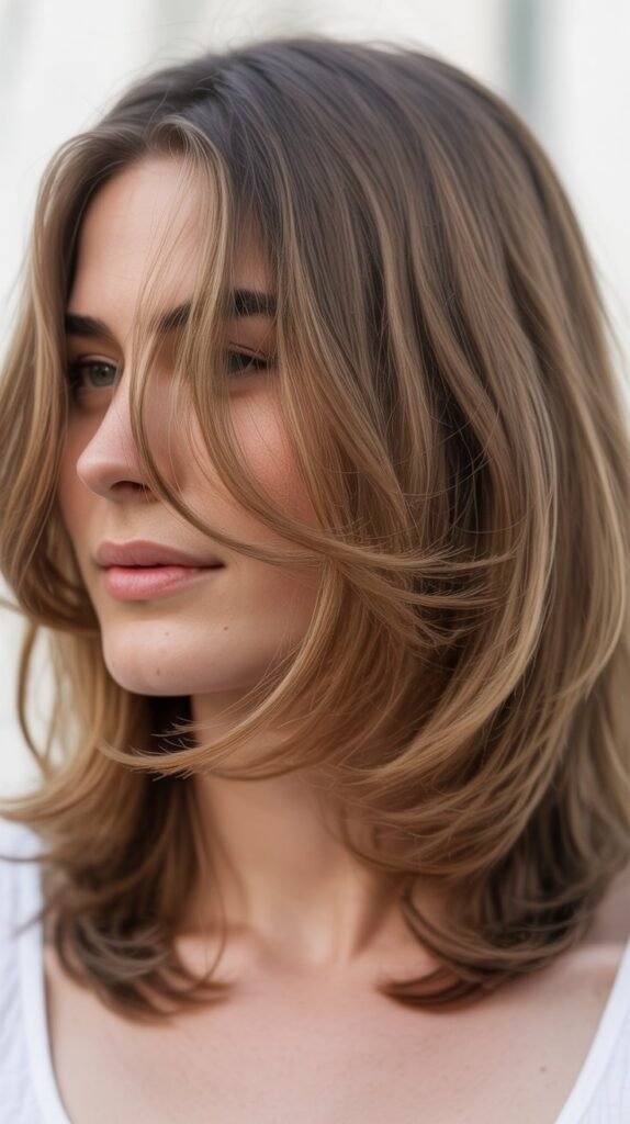 Layered Lob With Face-Framing