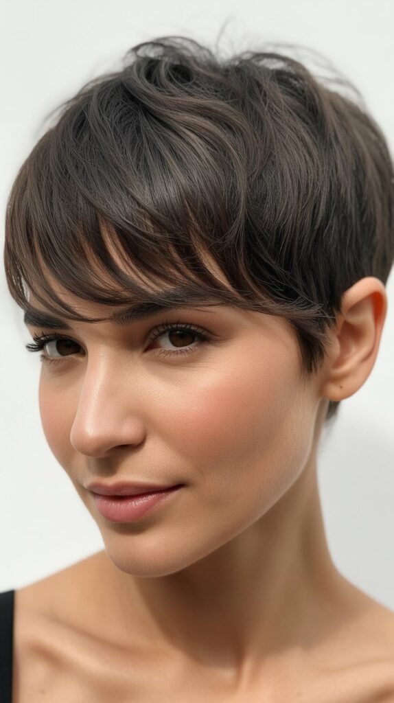 The Pixie with Long Bangs