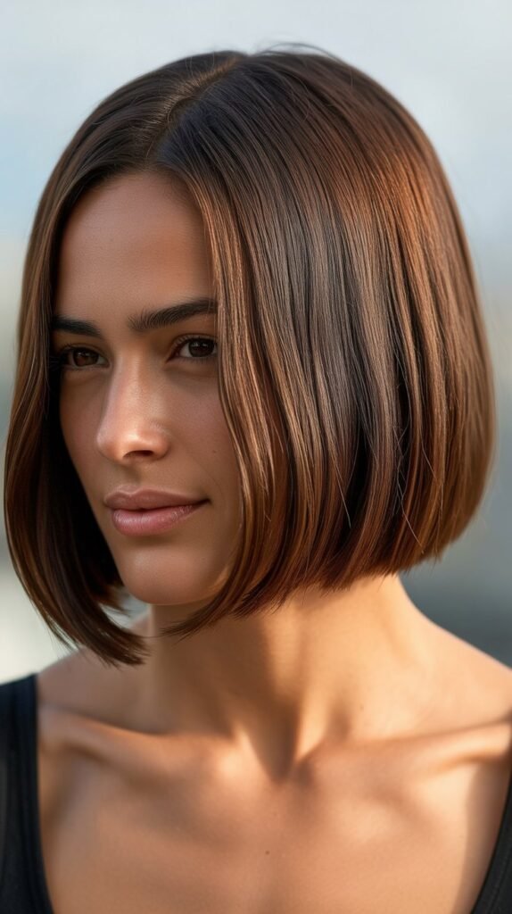  French Bob with Deep Side Part