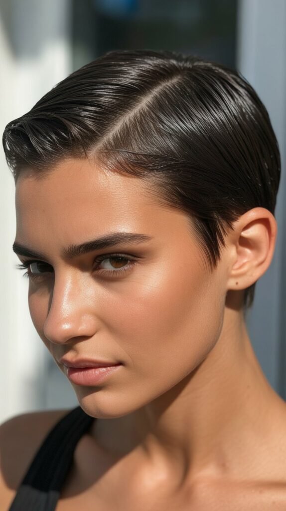 Slicked-Back Pixie