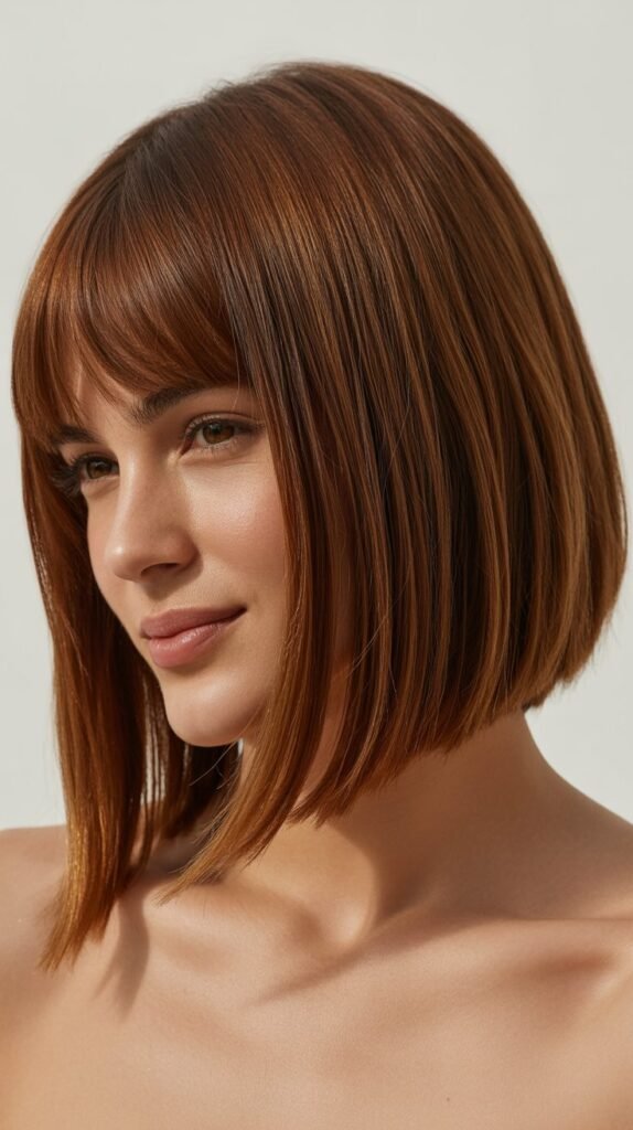 Long Bangs with A-Line Bob