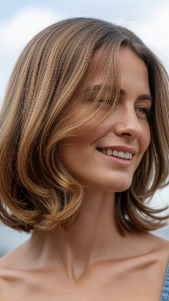 Long Layered Bob with Loose Waves