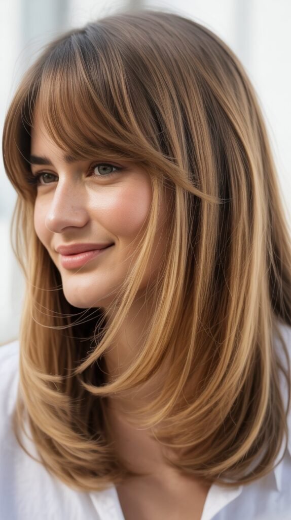 Feathered Lob with Curtain Fringe