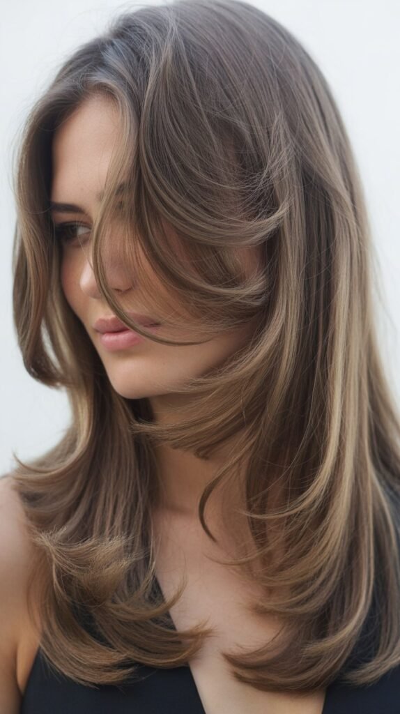 Subtle Long Layers with Deep Side Part