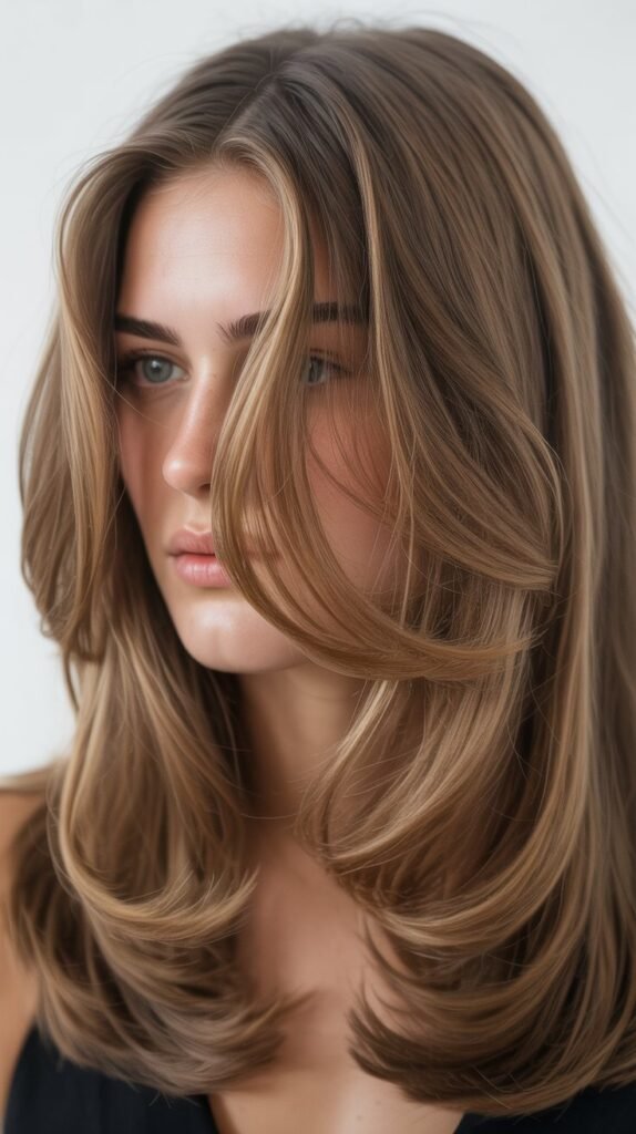 Side-Swept Layers With Deep Side Part