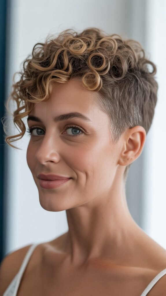 The Curly Pixie for Naturally Textured Fine Hair