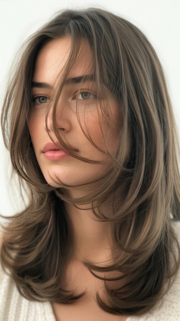 Wispy Face-Framing with Long Lengths