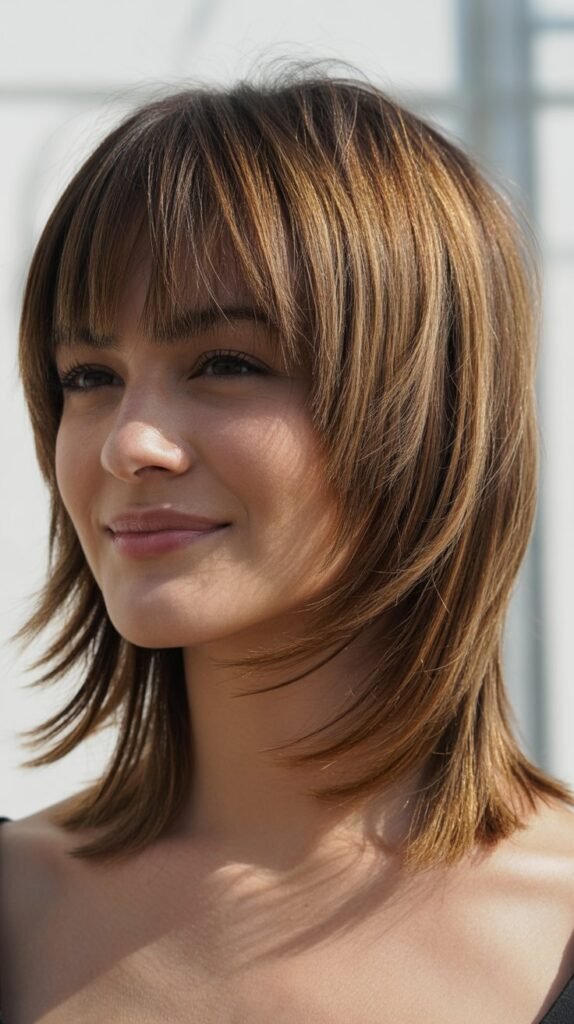 Razored Shag with Bottleneck Bangs