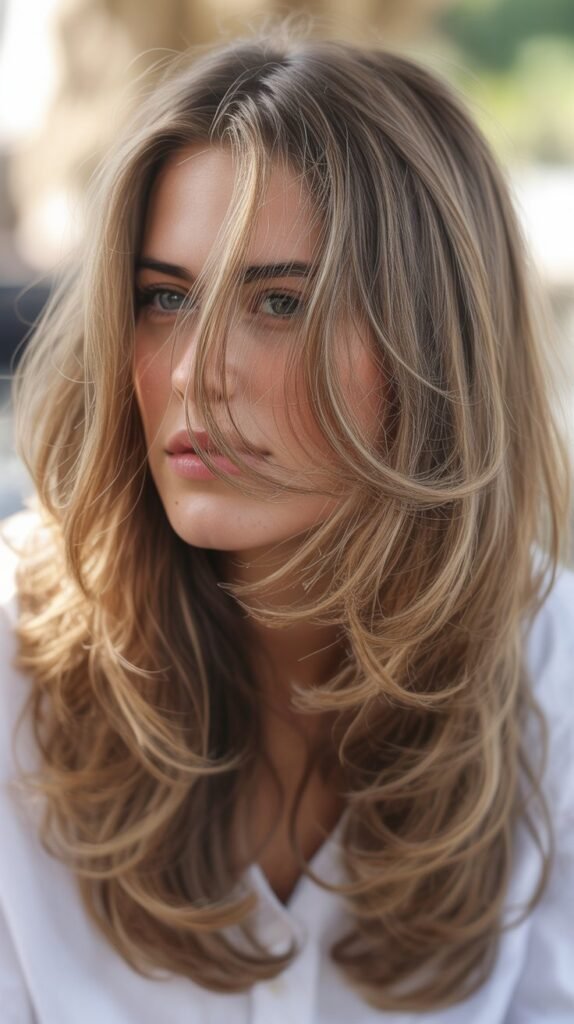 Tousled Face-Framing Layers