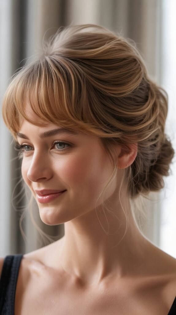 Gibson Tuck with Feathered Bangs