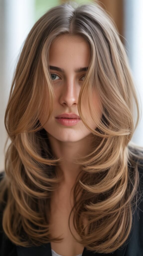 Waterfall Layers With Curved Face-Framing