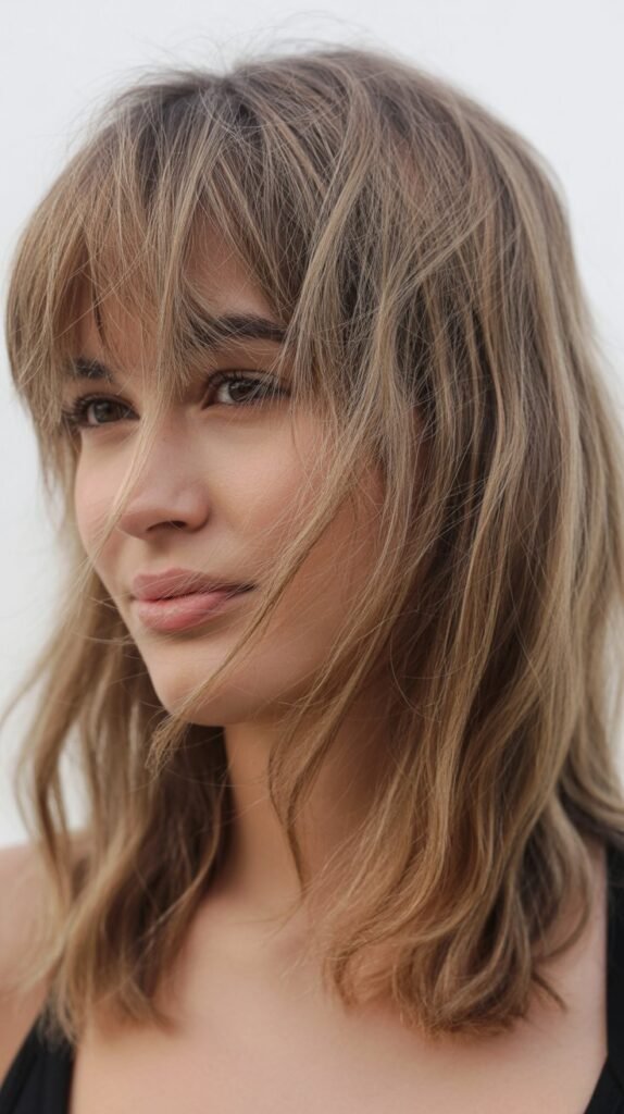 Choppy Bangs With Air-Dried Texture