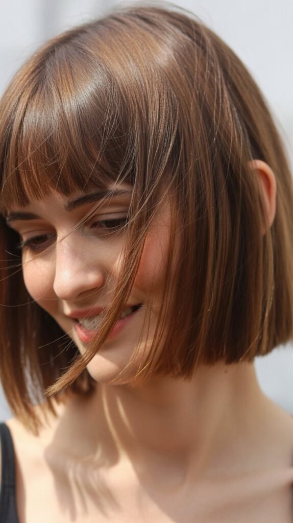 French Bob with Grown-Out Fringe