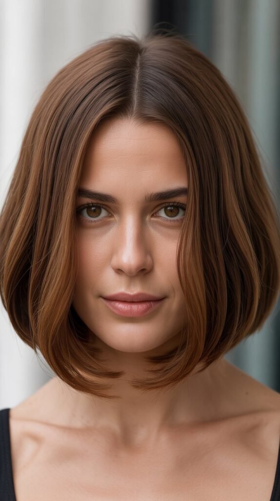 French Bob with Middle Part