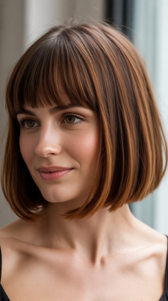 French Bob With Rounded Bangs