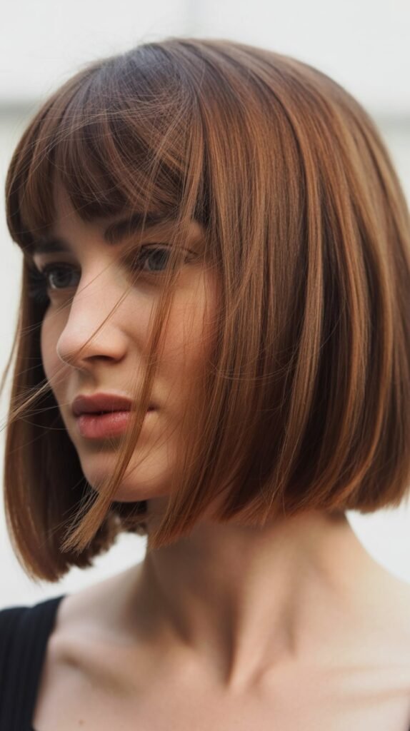French Bob With See-Through Bangs