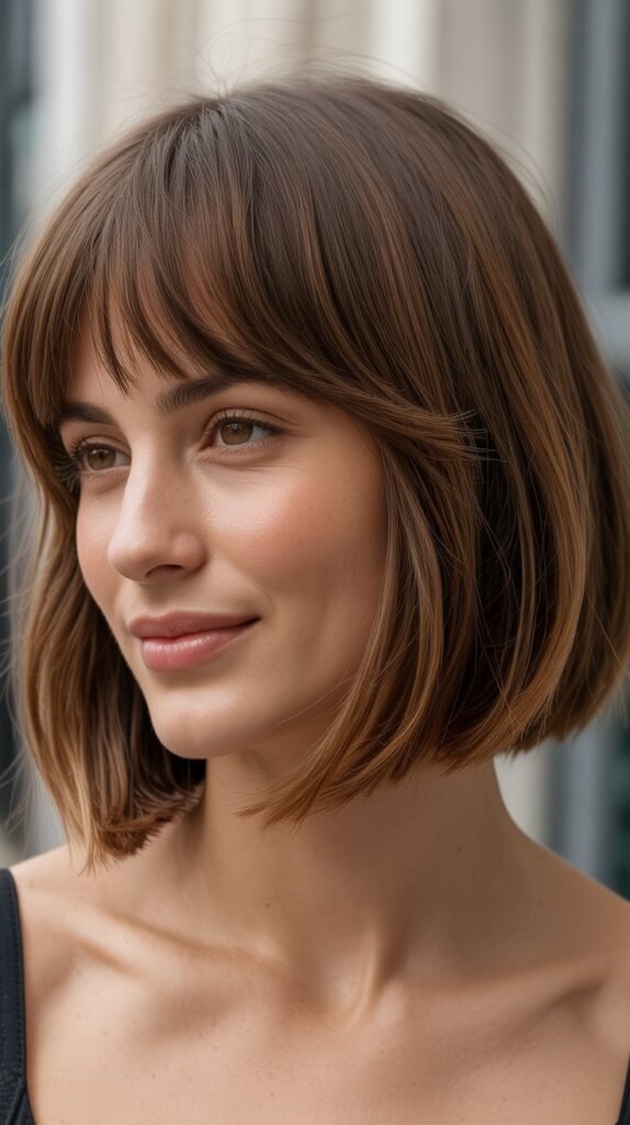 French Bob With Textured Fringe