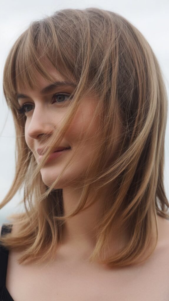 Shattered Bangs with Medium Layered Cut