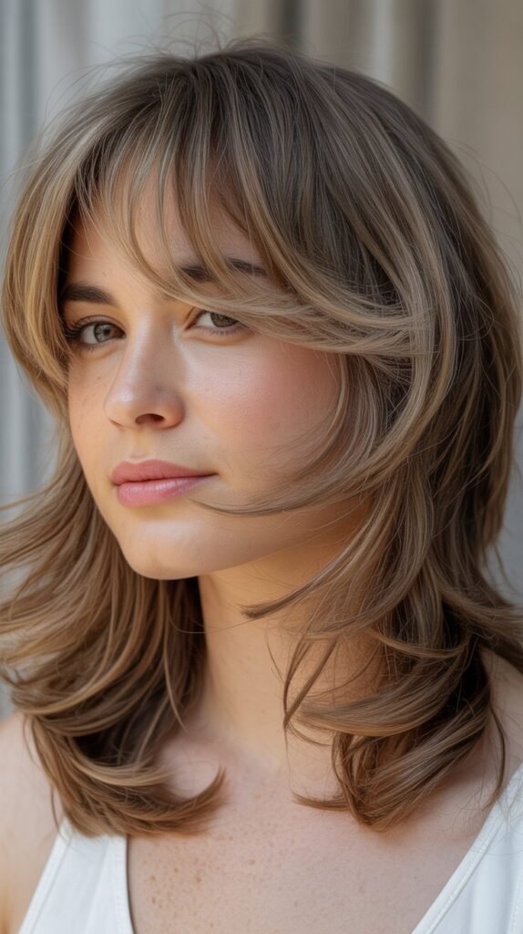 Side Bangs with Layered Shag