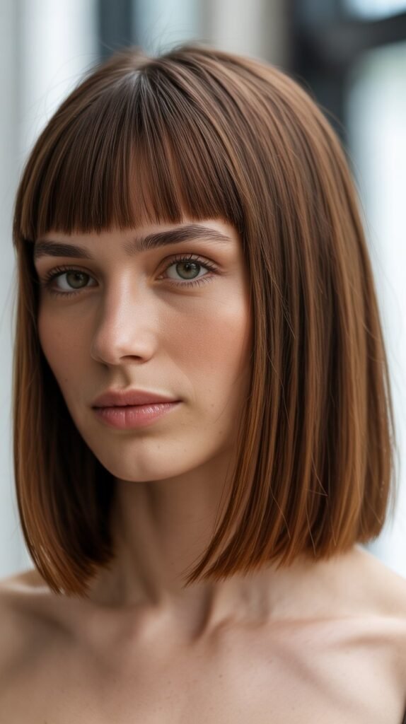 The Blunt Shoulder Cut With Micro Straight Bangs