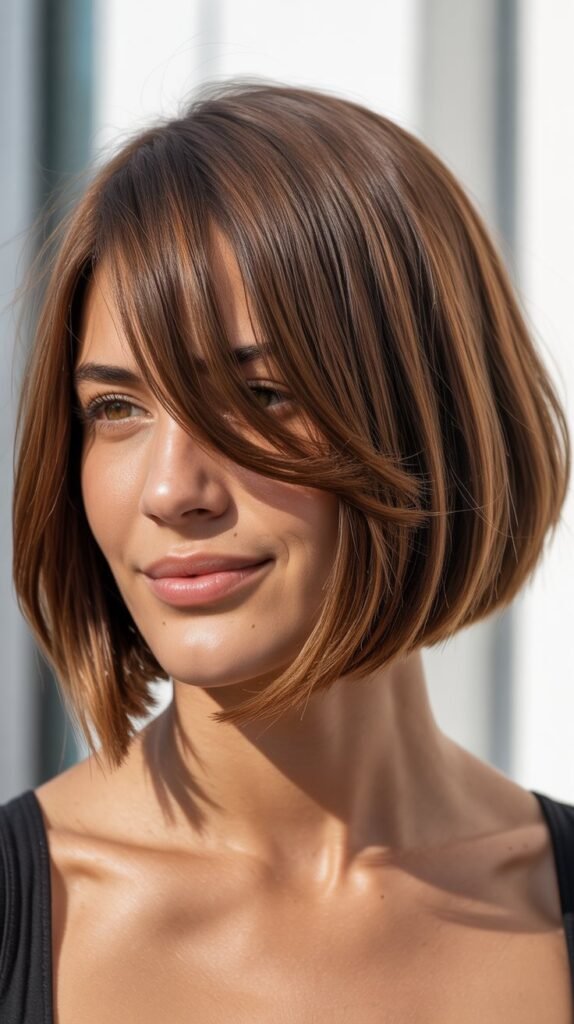A-Line Bob with Side Bangs