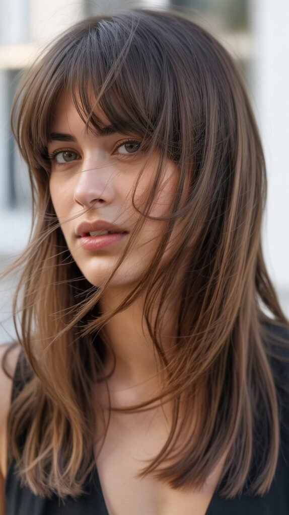 Piece-y Bangs with Uninterrupted Back Length