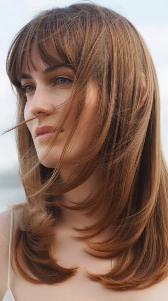 Stunning Long Layered Haircuts With Front Bangs