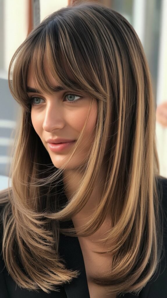 Layered Fringe with Straight-Through Back