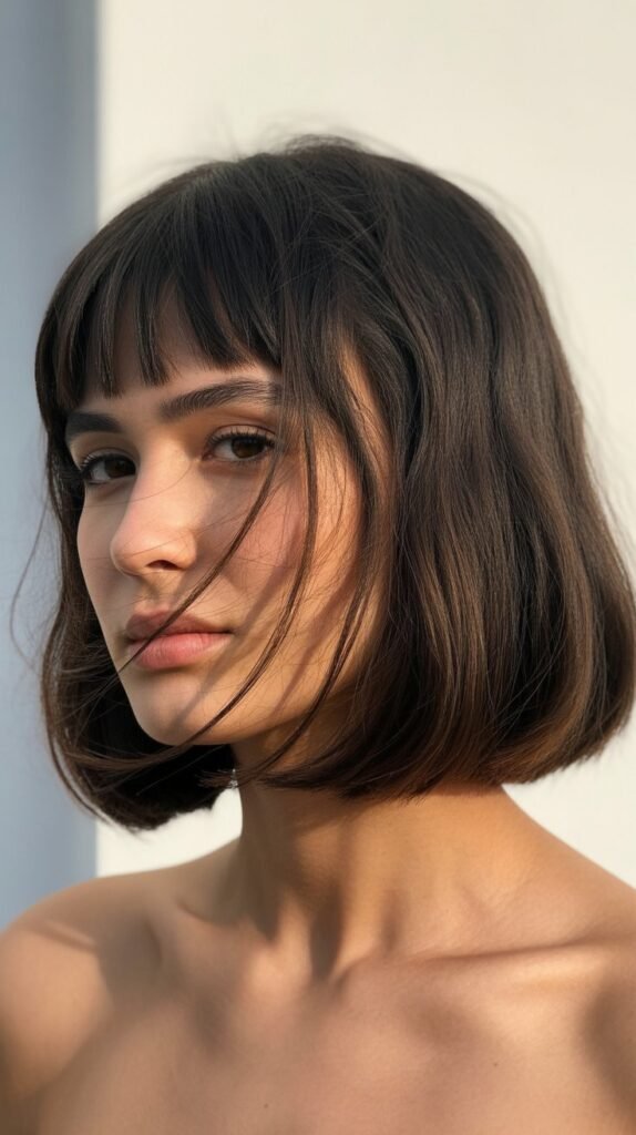  Blunt Cut Bob with Baby Bangs