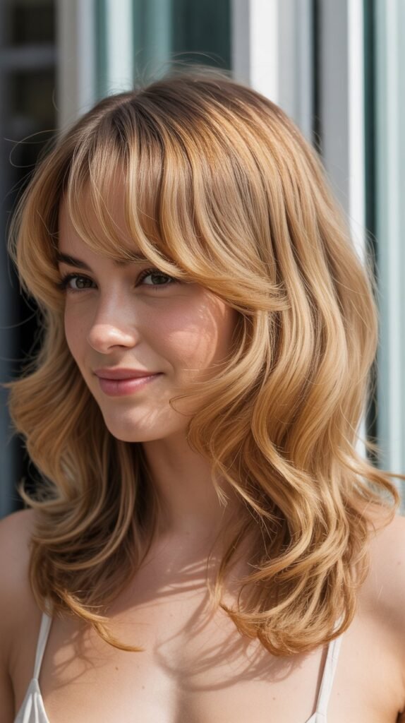 Beachy Waves with Curtain Fringe