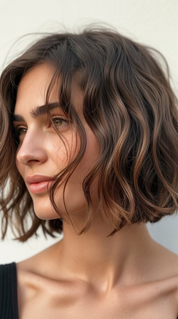 Textured French Bob with Piecey Ends