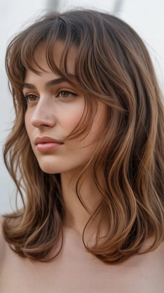 Wispy Micro Bangs with Medium Hair