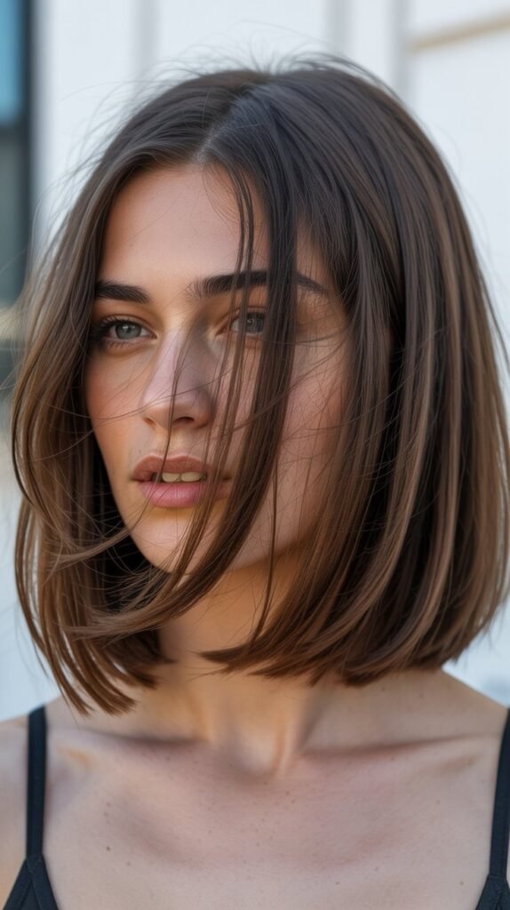 Long Bob With Heavy Front Framing and Light Ends