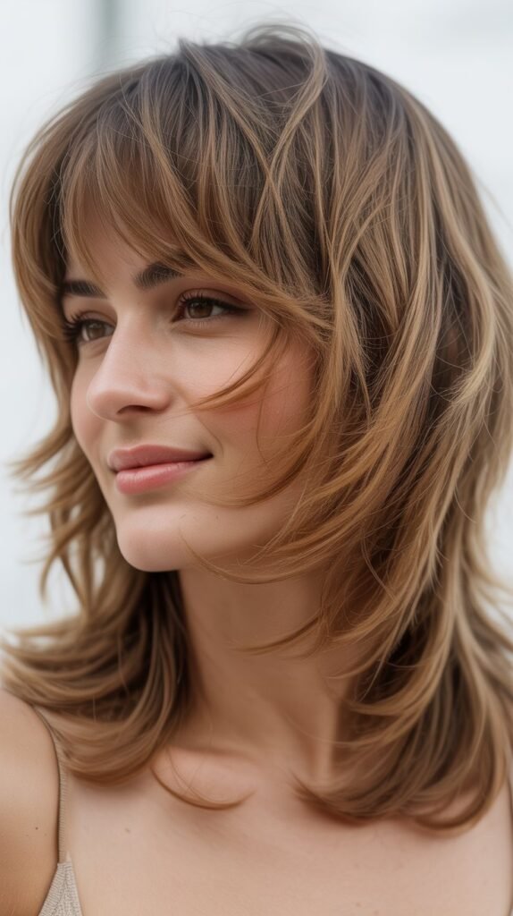 Textured Shag with Wispy Bangs