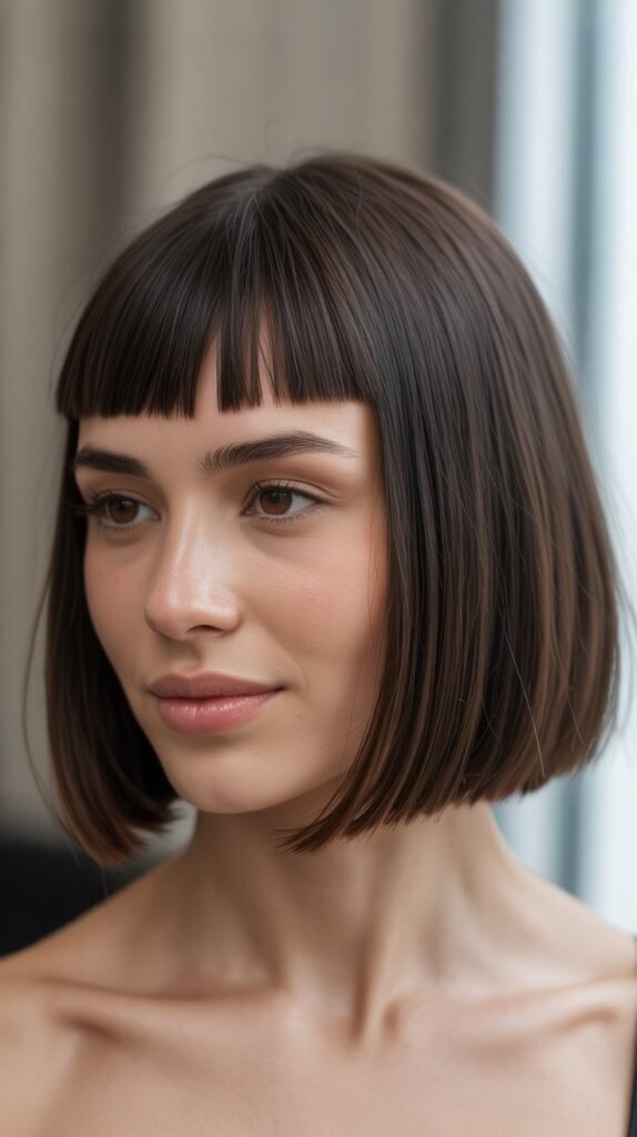 Precision Bob with Straight Micro Bangs