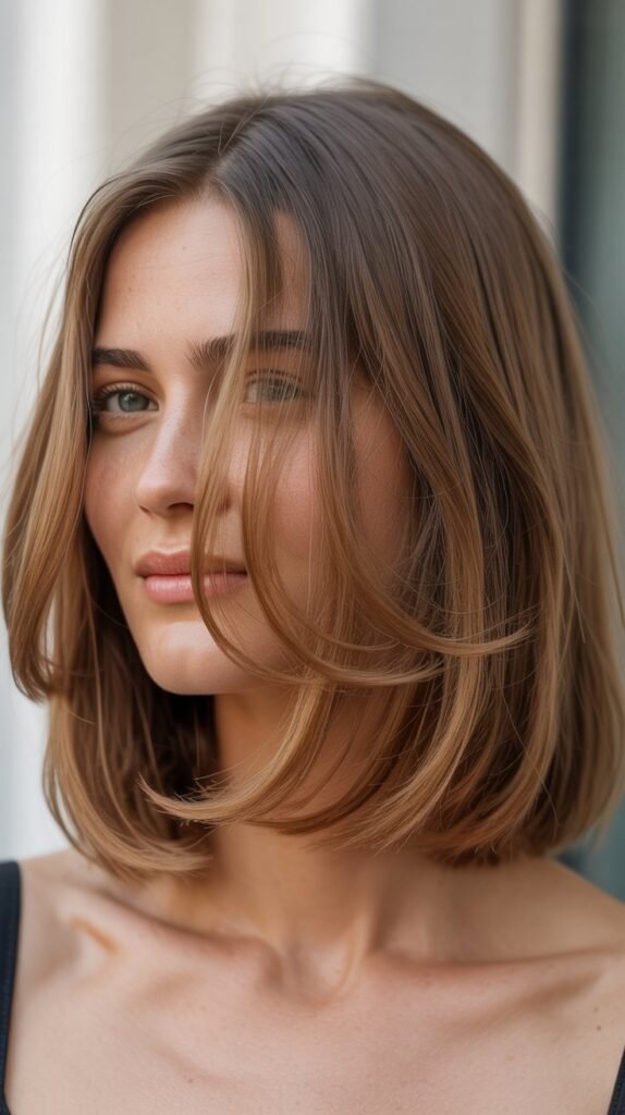 Long Layered Bob with Minimal Layers