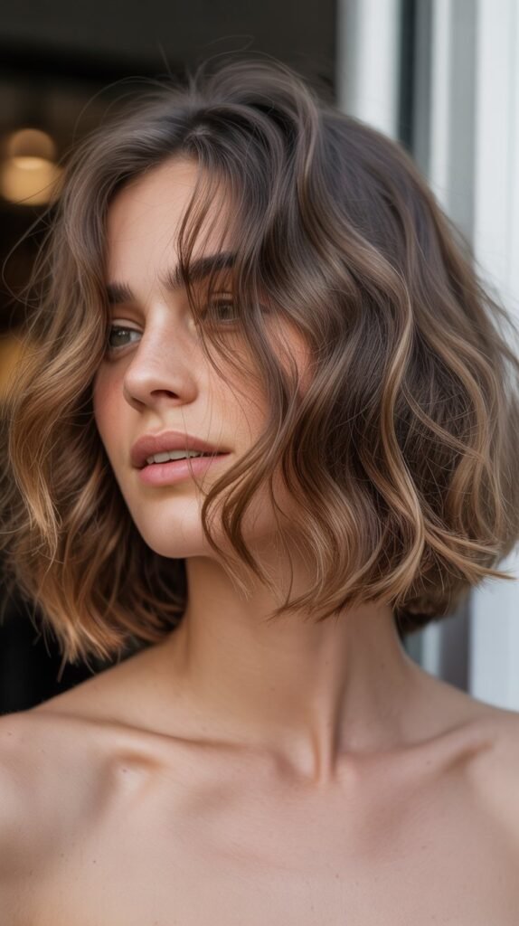 Wavy Bob with Wispy Ends