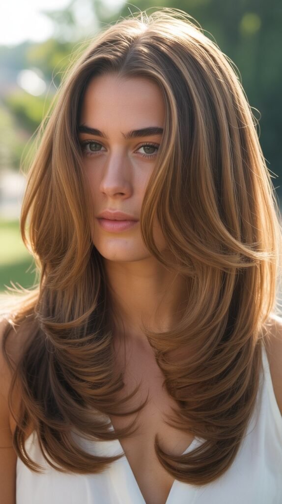 Thick Hair Face-Framing Layers