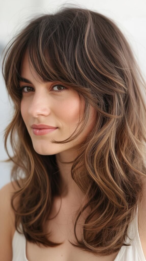 Textured Midi with Piecey Bangs