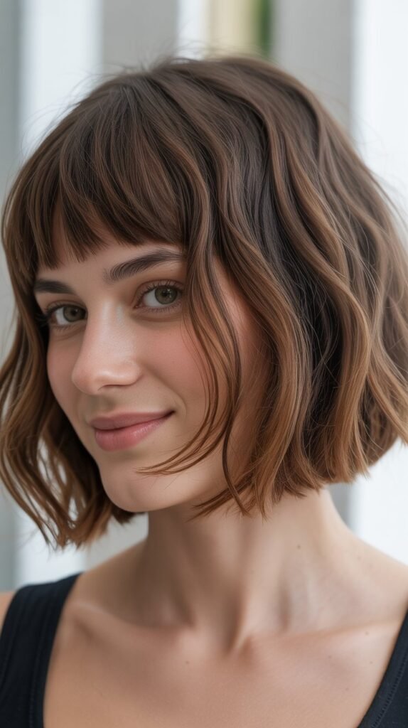 Graduated French Bob with Choppy Fringe