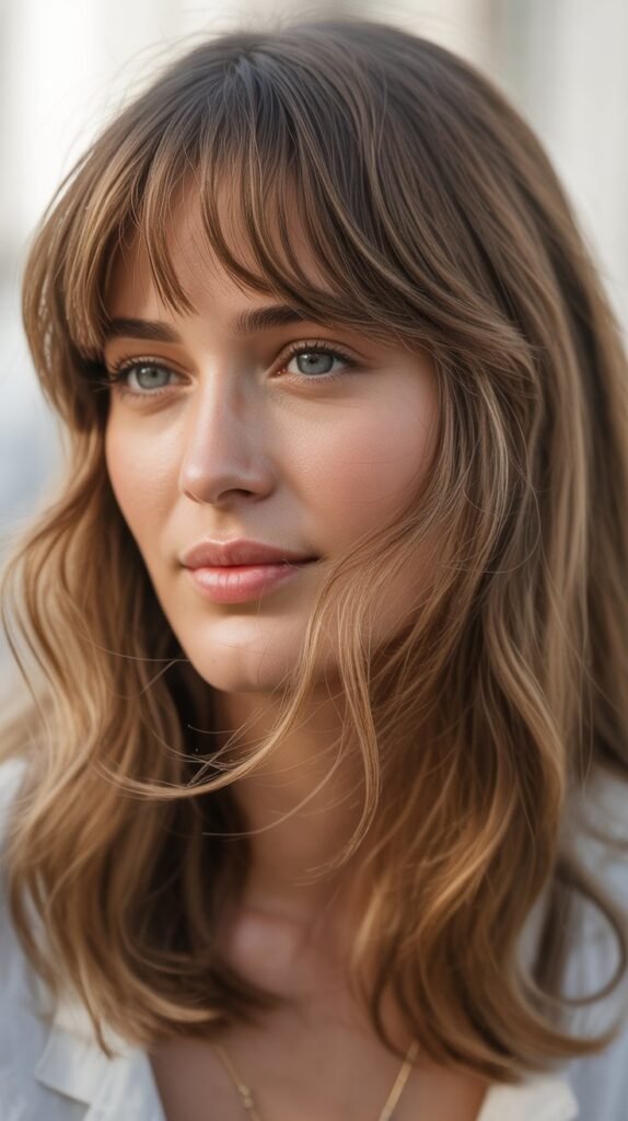 Wispy Bangs for Oval Faces