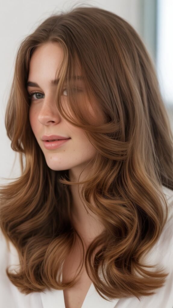 Wavy Hair Face-Framing Layers