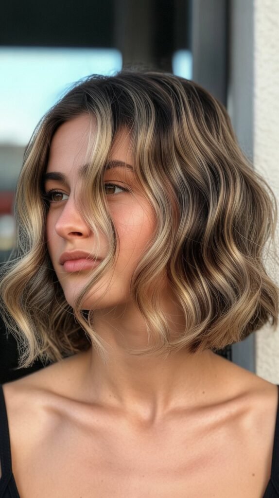Wavy Bob with Babylights