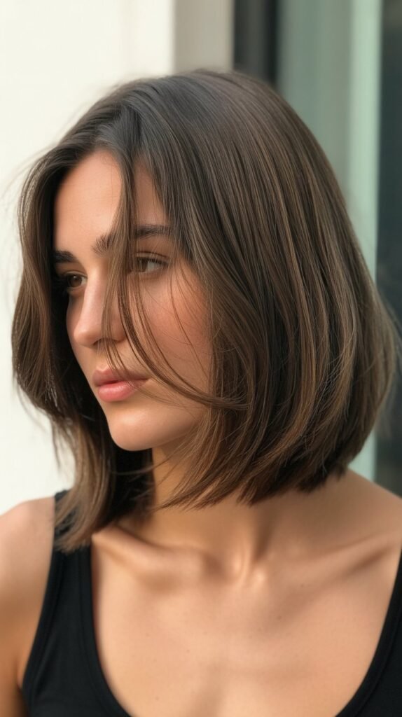 Long Bob With V-Cut Back and Graduated Front Layers