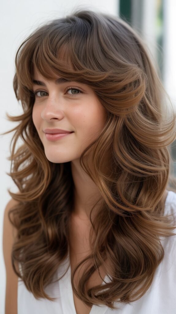 Long Layers with Micro Fringe Face Framing