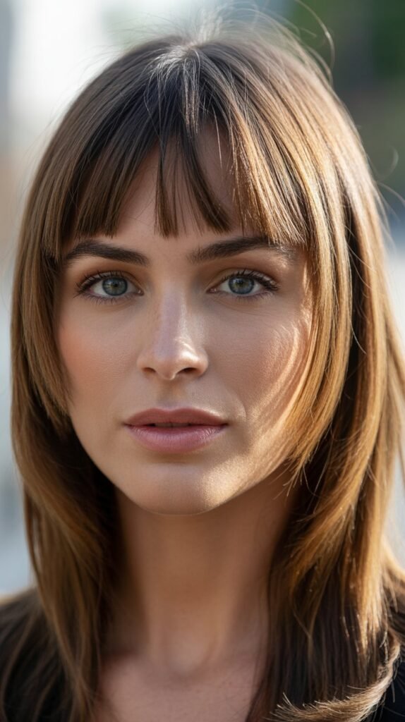 Brow-Skimming Bangs