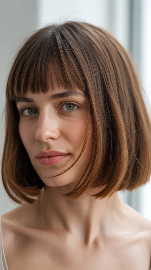 French Bob with Razored Fringe