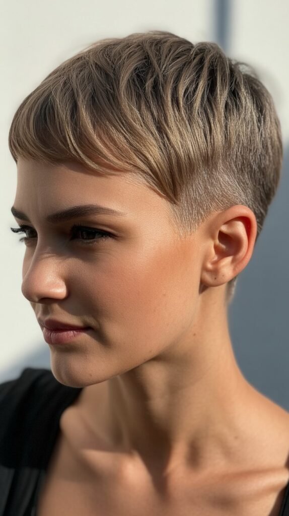 Pixie with Sculpted Sideburns