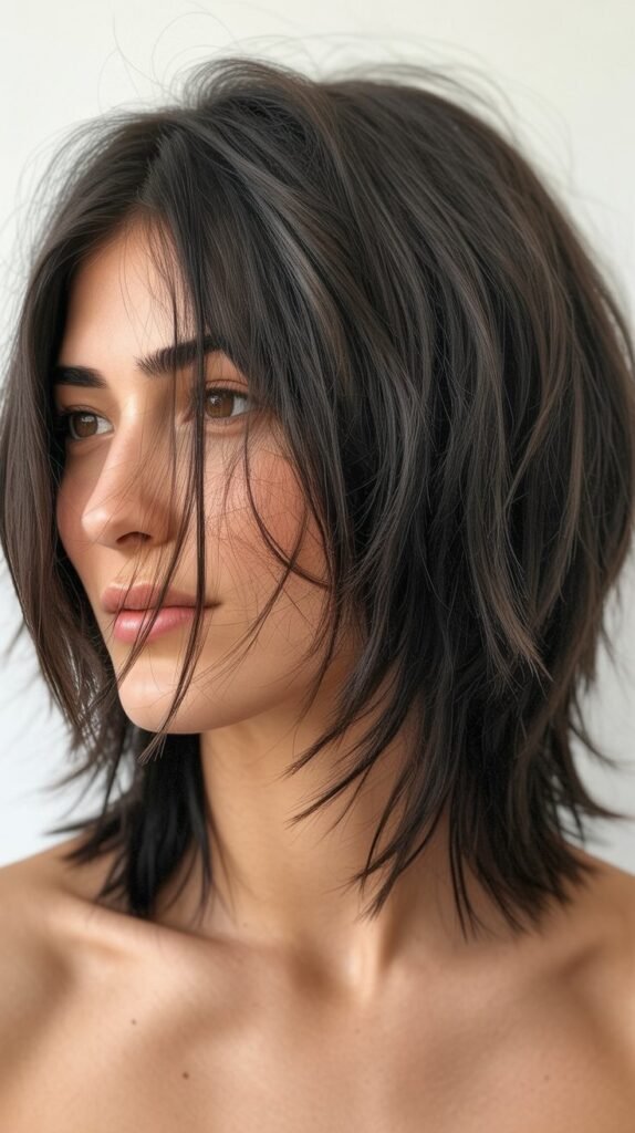 Shaggy Long Bob With Disconnected Front Layers