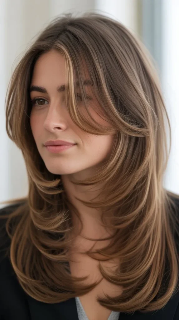 Chic Long Layered Cuts for a Softer Front Look